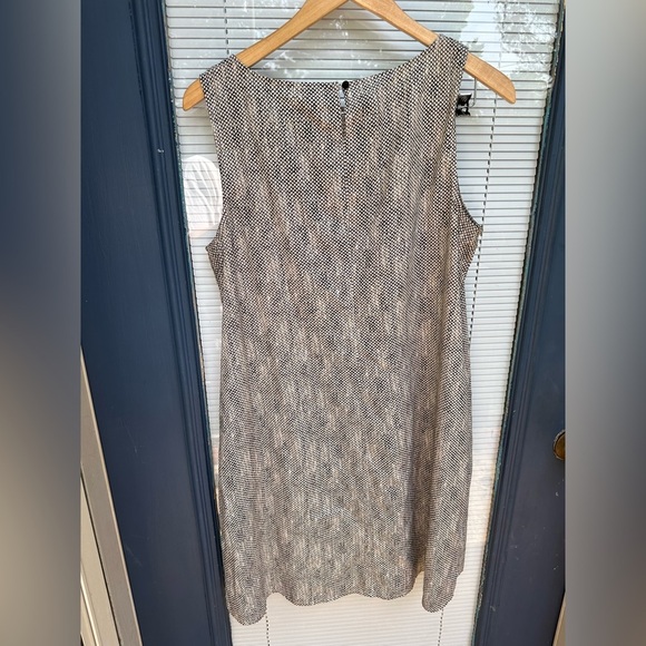 Eileen fisher medium organic cotton snake skin print cream black tunic dress - Picture 3 of 5